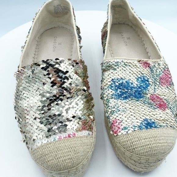 CASLON Collins Floral Sequin Espadrilles platform - Picture 5 of 8